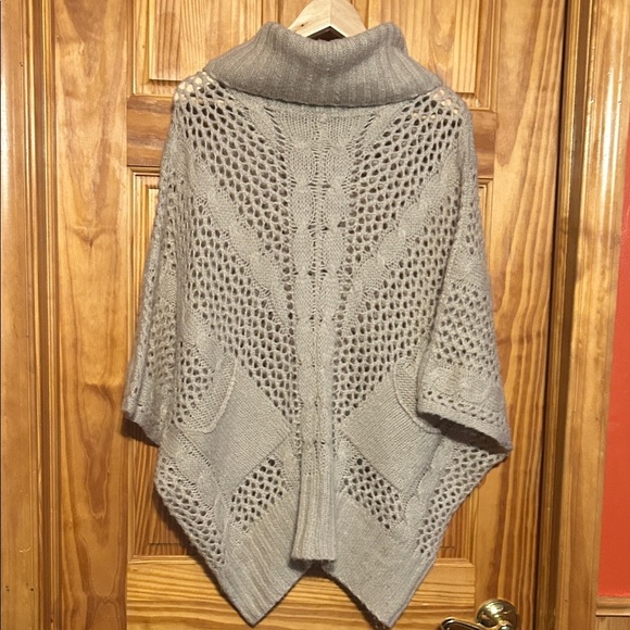 BCBGMaxAzria Taupe Knit Poncho - Picture 1 of 9